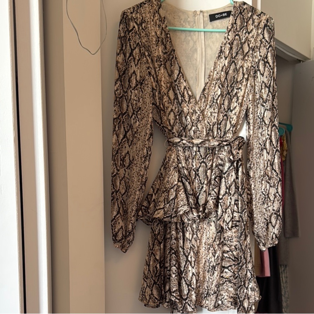 DO+BE Snake Print Mini Dress